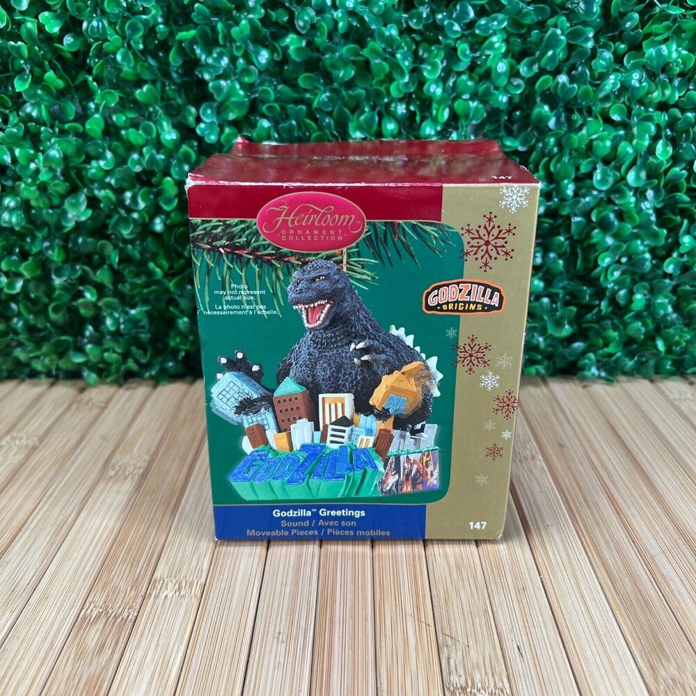 Godzilla Origins Greetings Carlton Heirloom Christmas Ornament Sound 2006 #147